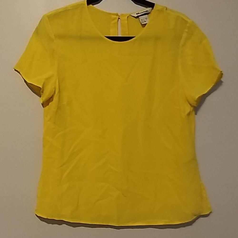 4 for $20 | Vintage Yellow 100% Silk Blouse